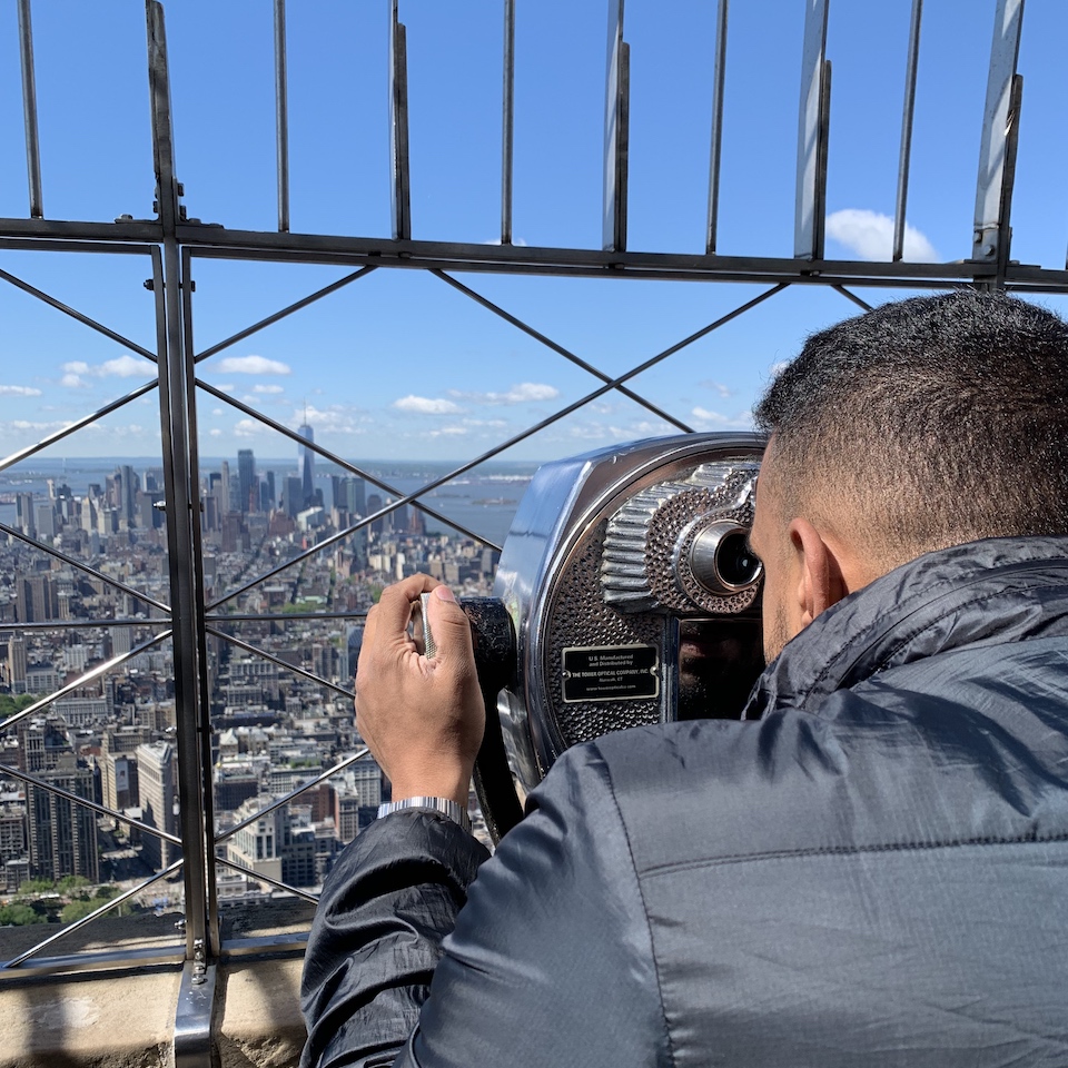 At the top of world looking for the future